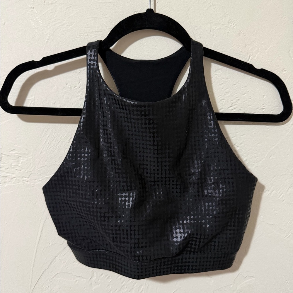 Peloton Black High-Neck Sports Bra